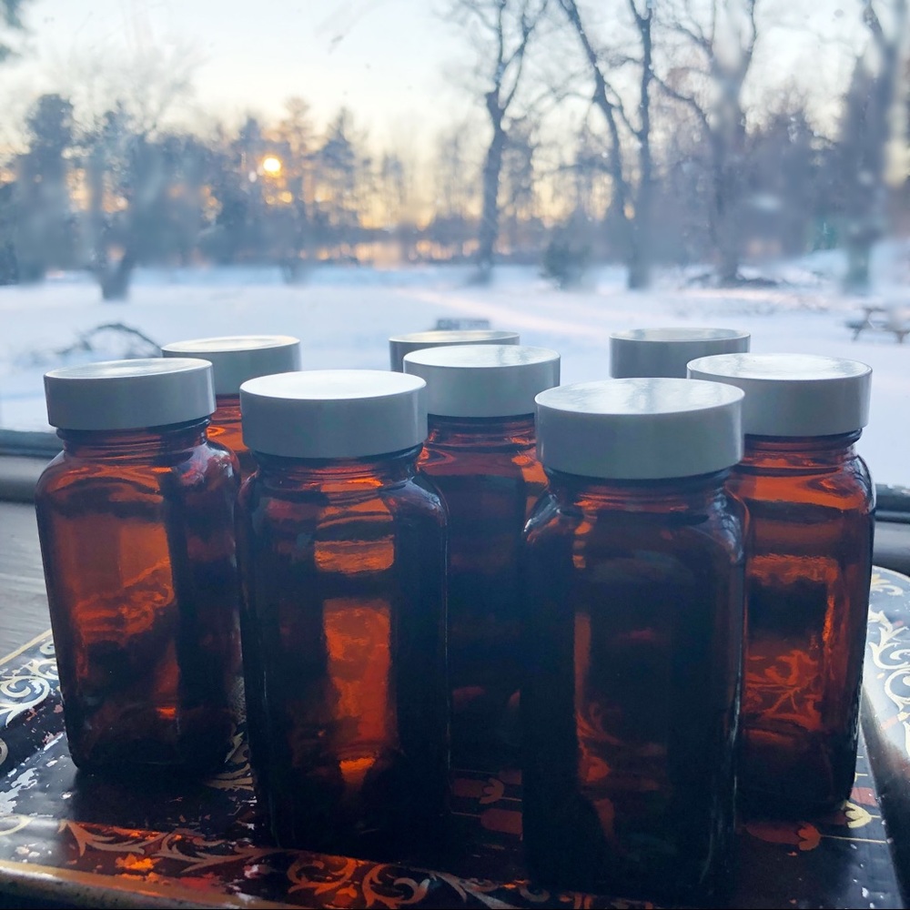 Vintage Apothecary Bottles Kerr and Company lot of FIVE!